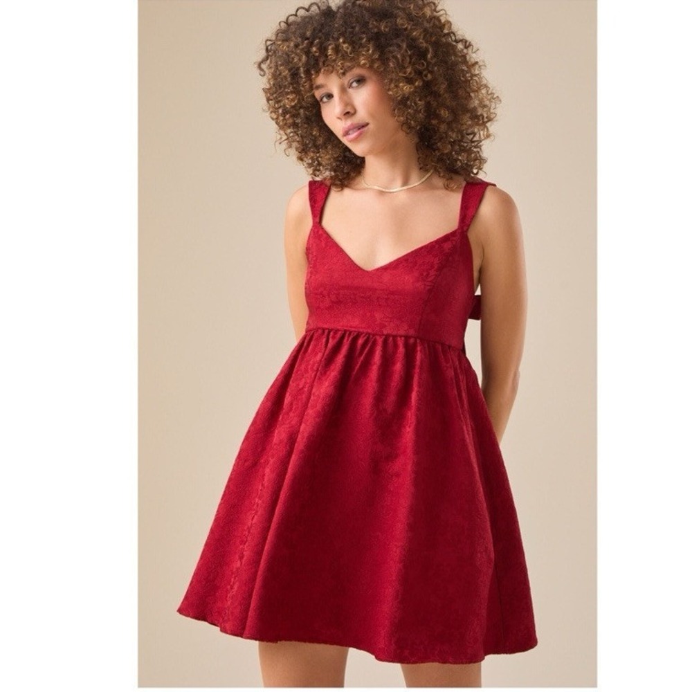 Altar'd State Amelia Bow Strap Babydoll Dress Size Small‎